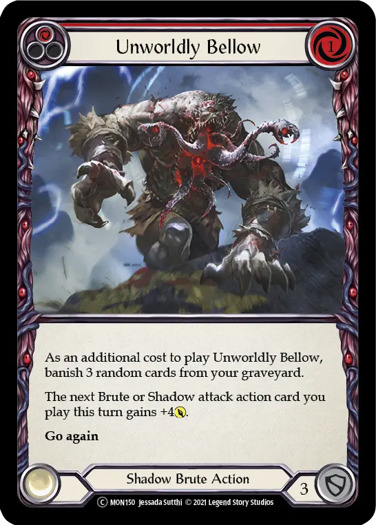 Card: Unworldly Bellow (red)