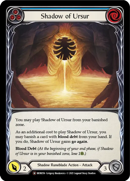 Card: Shadow of Ursur (blu)