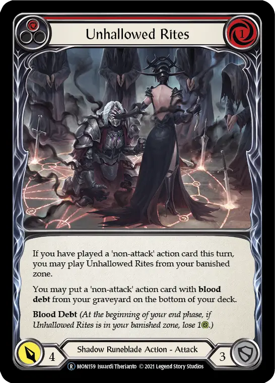 Card: Unhallowed Rites (red)