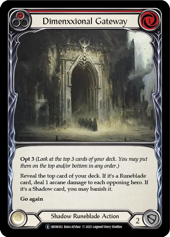 Card: Dimenxxional Gateway (red)