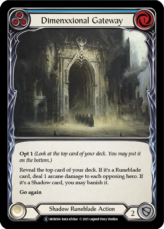 Card: Dimenxxional Gateway (blu)