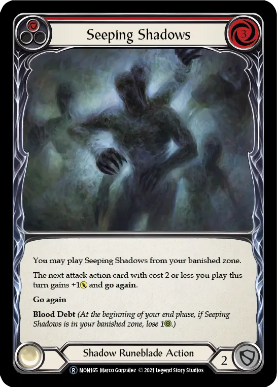 Card: Seeping Shadows (red)
