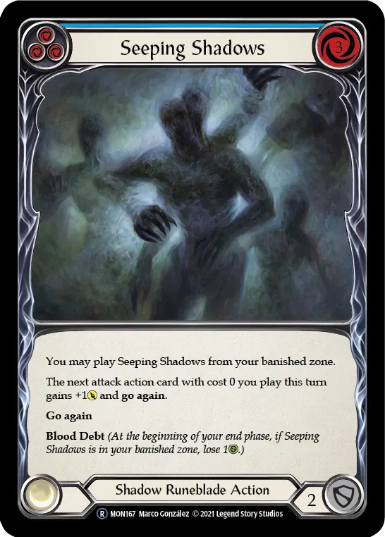 Card: Seeping Shadows (blu)