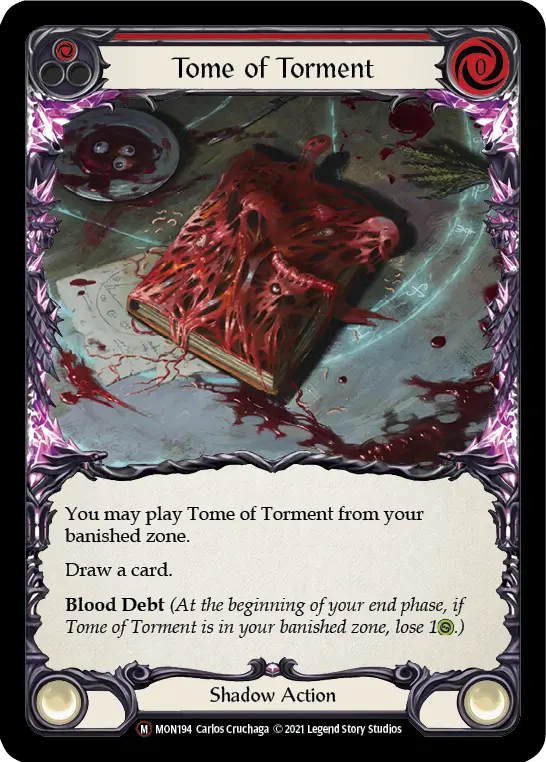 Card: Tome of Torment (red)