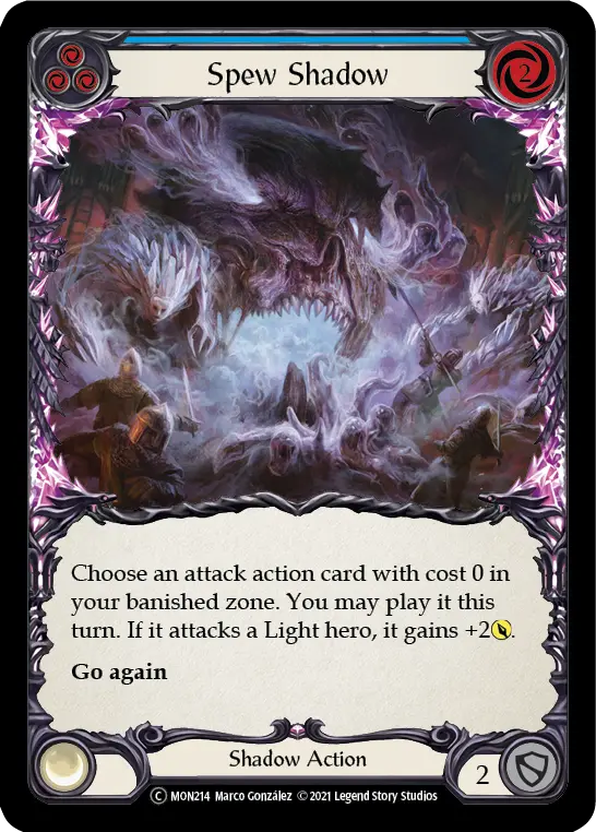 Card: Spew Shadow (blu)