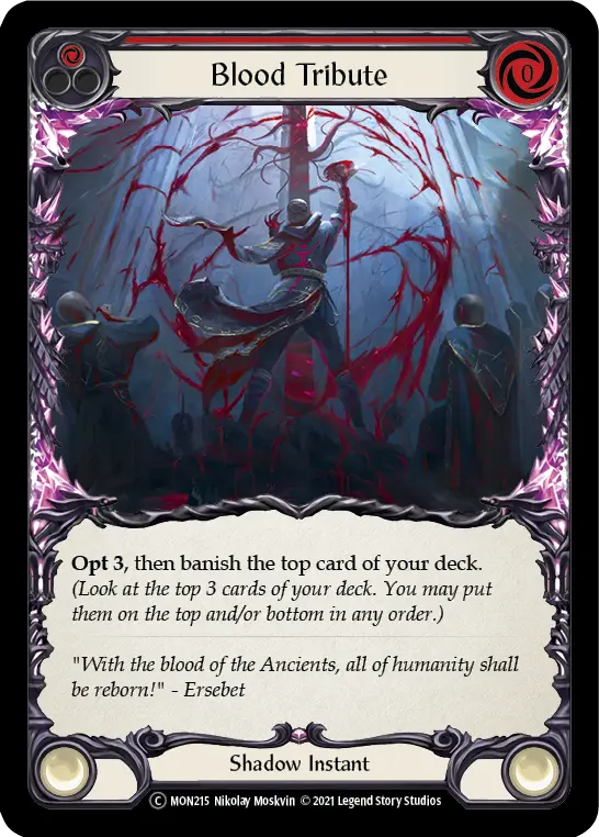 Card: Blood Tribute (red)