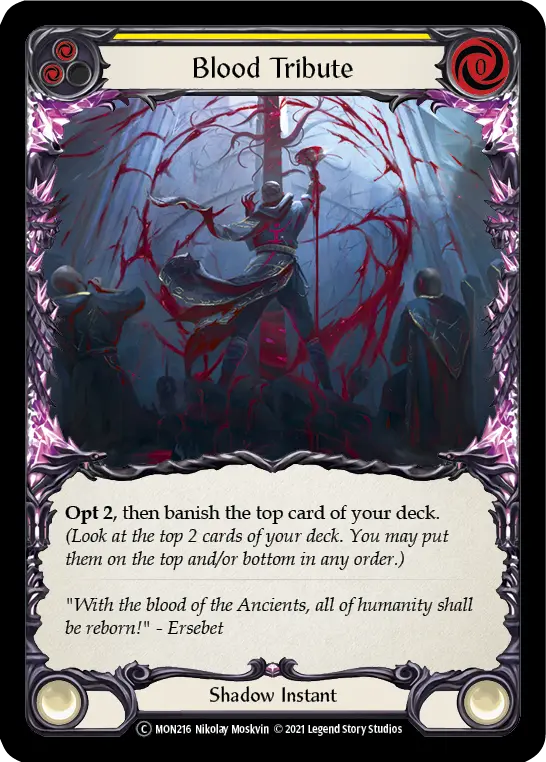 Card: Blood Tribute (yel)