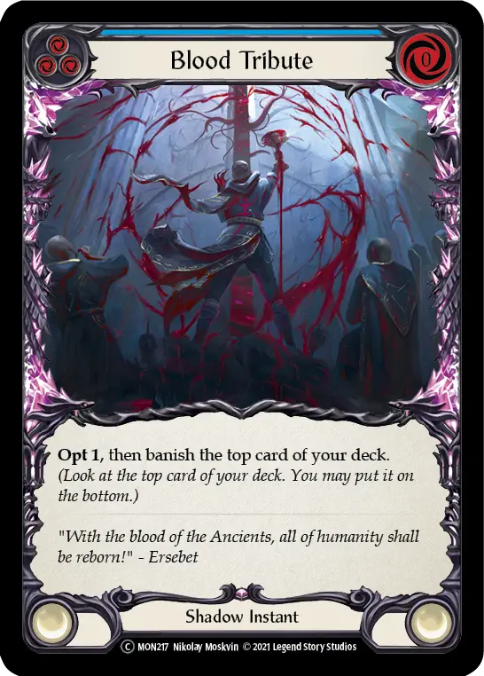 Card: Blood Tribute (blu)