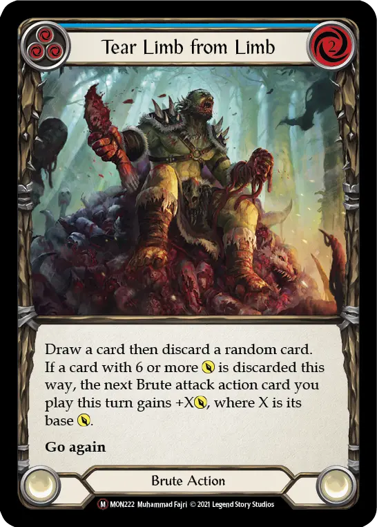 Card: Tear Limb from Limb (blu)