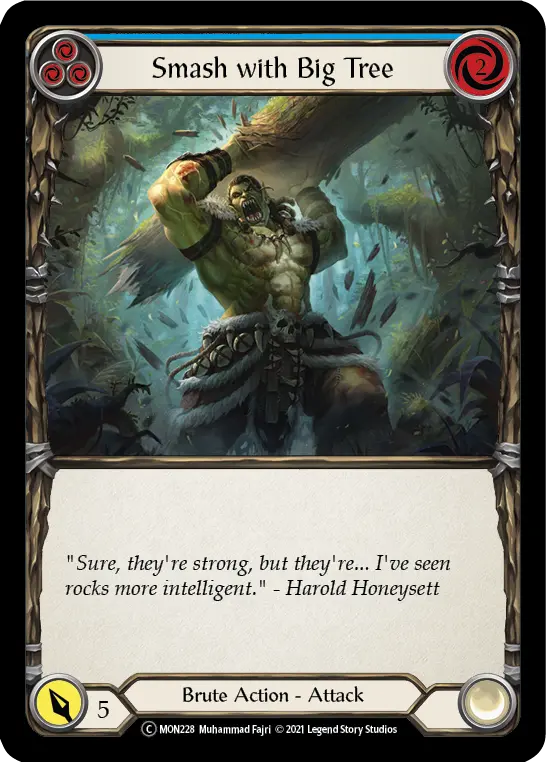 Card: Smash with Big Tree (blu)