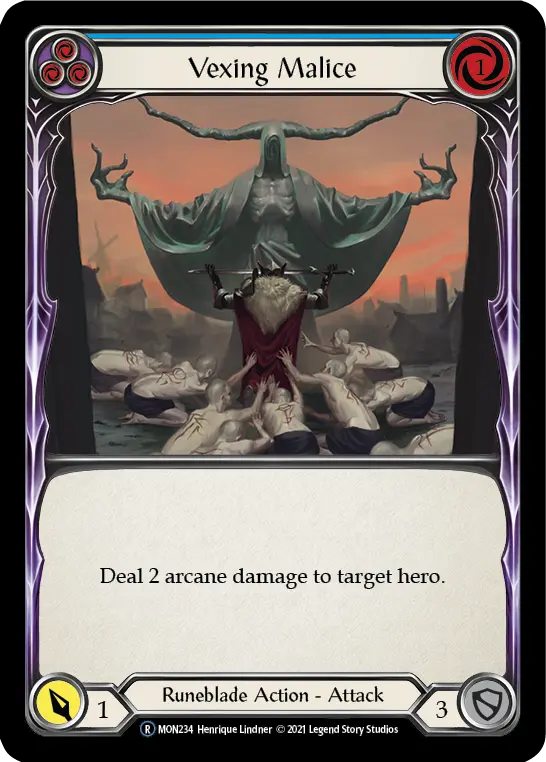 Card: Vexing Malice (blu)