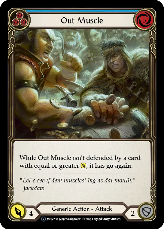 Card: Out Muscle (blu)