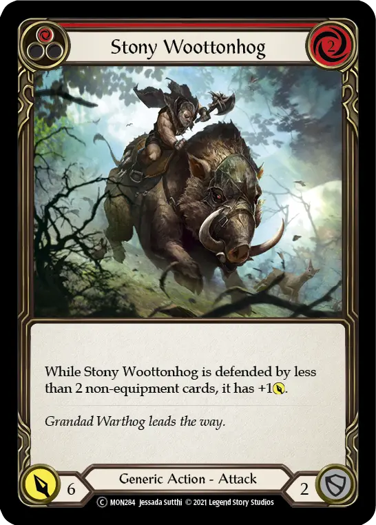 Card: Stony Woottonhog (red)