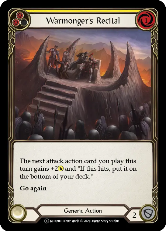 Card: Warmonger's Recital (yel)