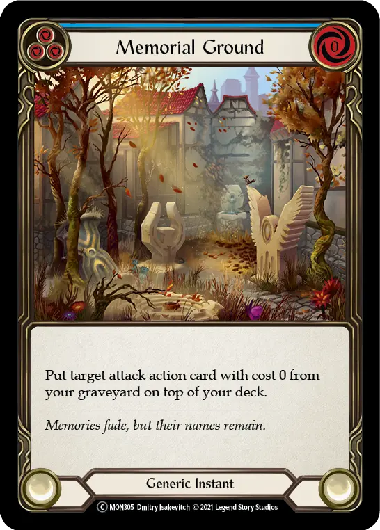 Card: Memorial Ground (blu)