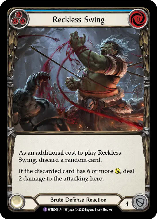 Card: Reckless Swing (blu)