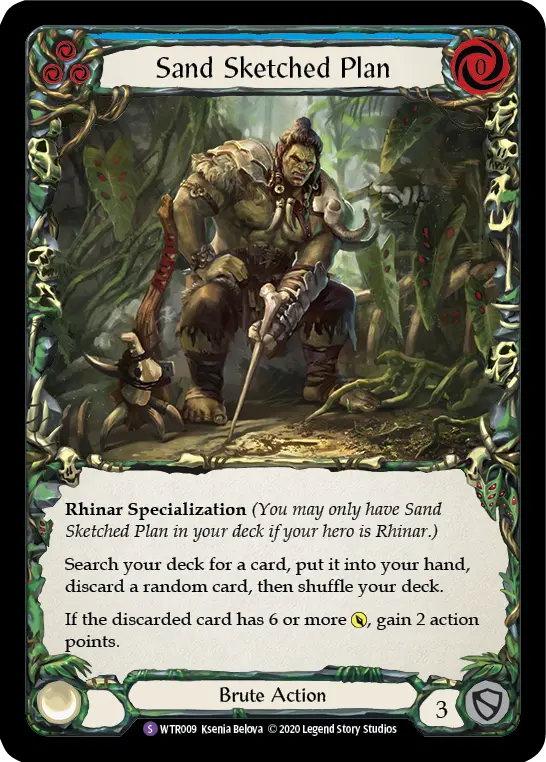 Card: Sand Sketched Plan (blu)