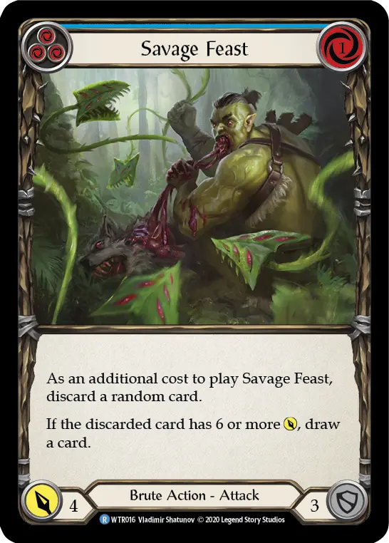 Card: Savage Feast (blu)