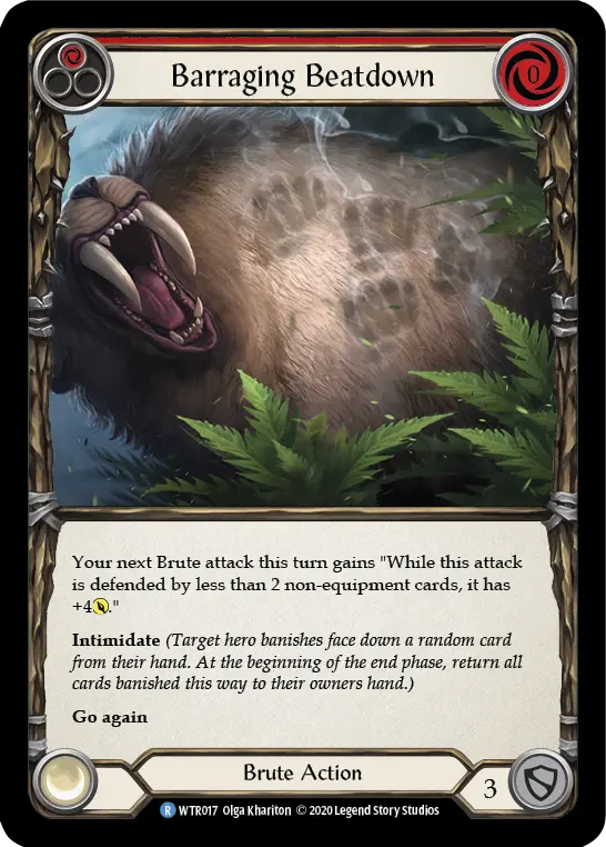 Card: Barraging Beatdown (red)
