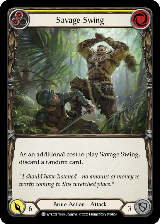 Card: Savage Swing (yel)