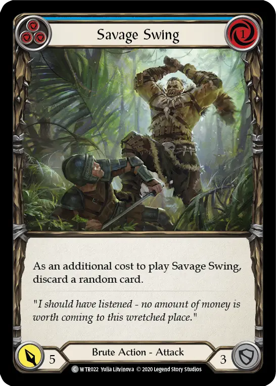 Card: Savage Swing (blu)