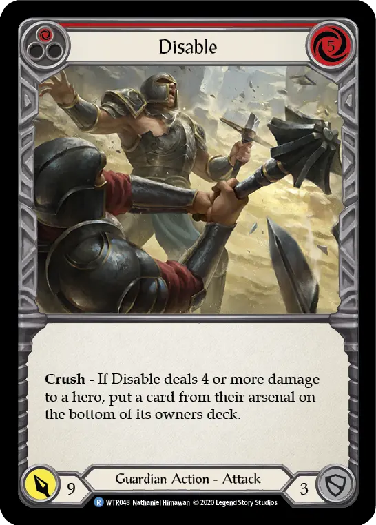 Card: Disable (red)