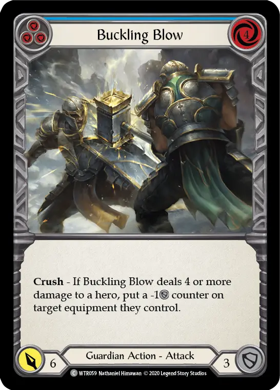 Card: Buckling Blow (blu)
