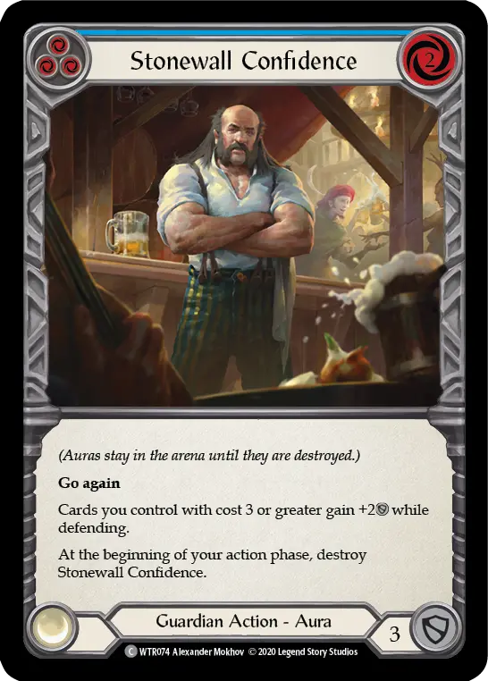 Card: Stonewall Confidence (blu)