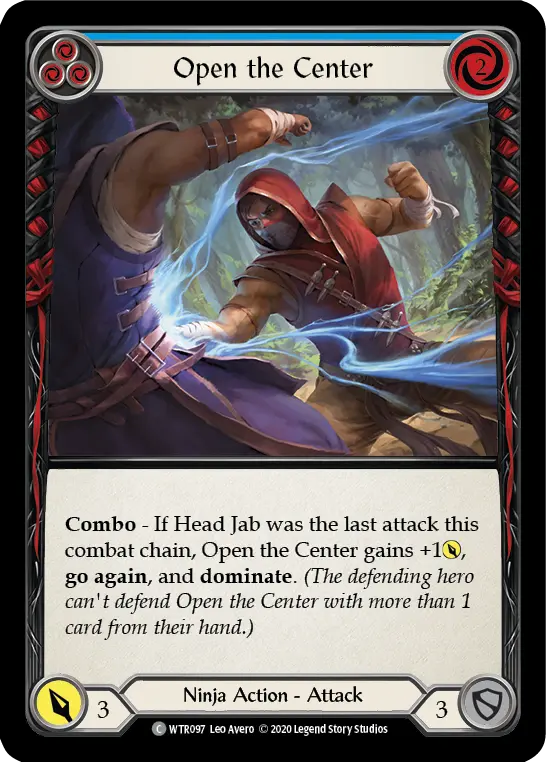 Card: Open the Center (blu)