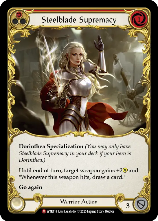 Card: Steelblade Supremacy (red)