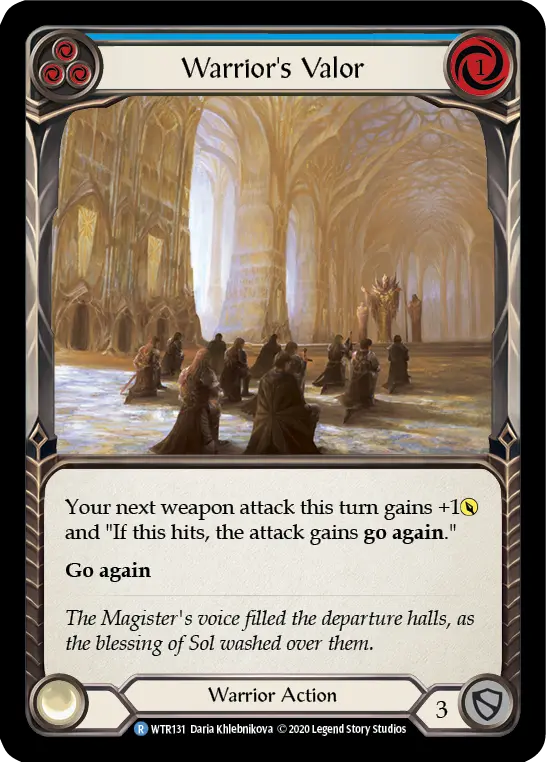 Card: Warrior's Valor (blu)