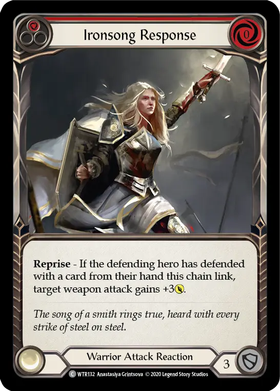 Card: Ironsong Response (red)