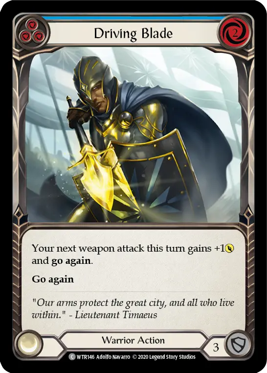 Card: Driving Blade (blu)