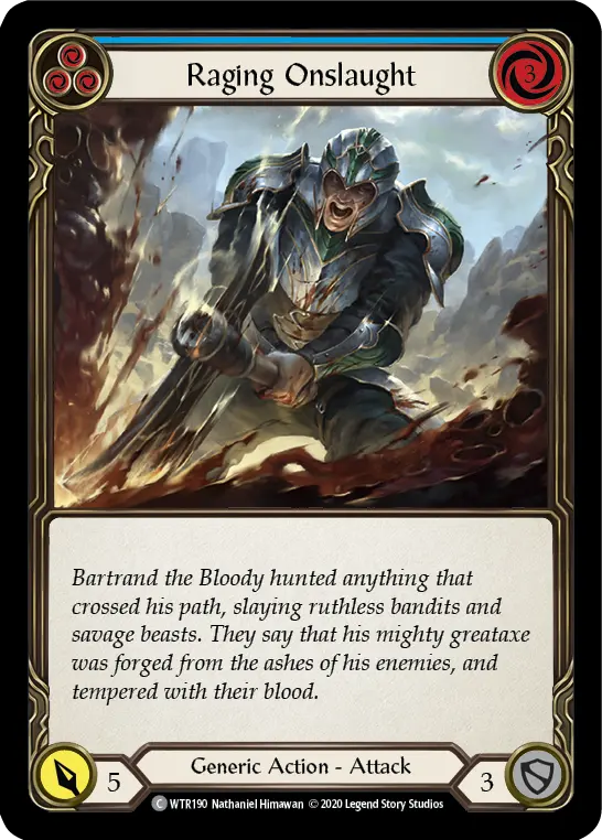 Card: Raging Onslaught (blu)