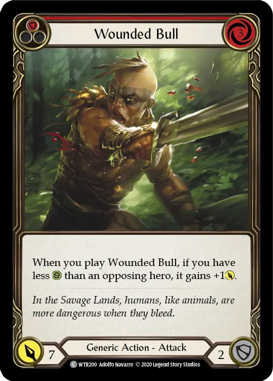 Card: Wounded Bull (red)