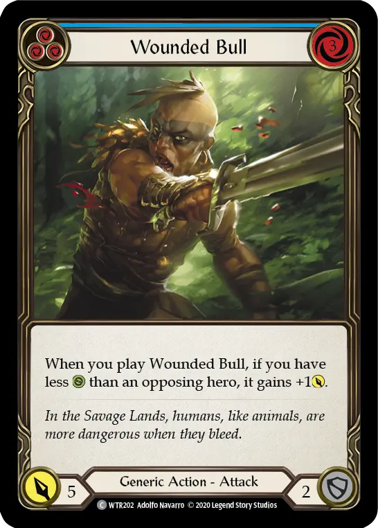Card: Wounded Bull (blu)