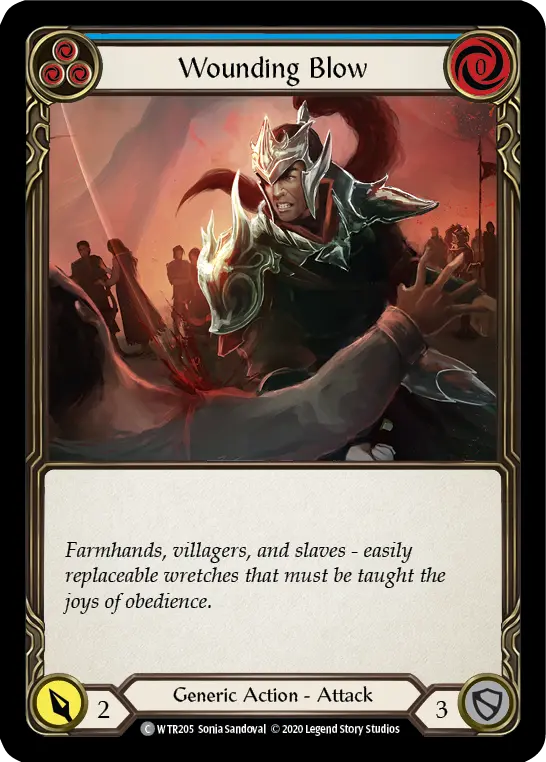 Card: Wounding Blow (blu)