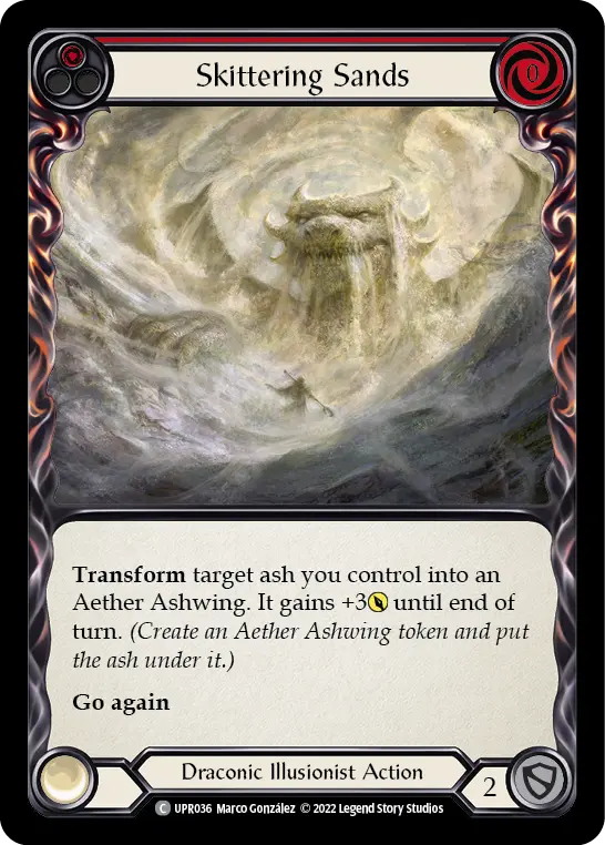 Card: Skittering Sands (red)