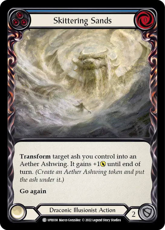 Card: Skittering Sands (blu)