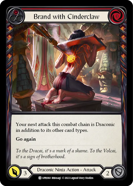 Card: Brand with Cinderclaw (red)