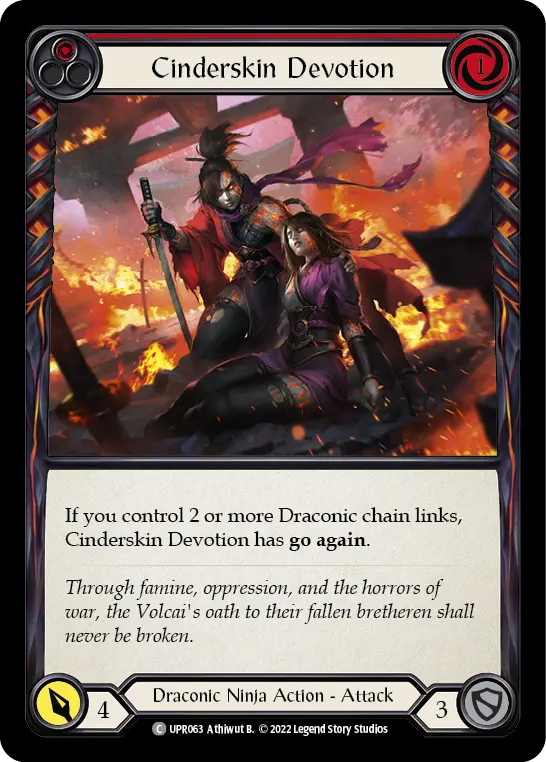 Card: Cinderskin Devotion (red)