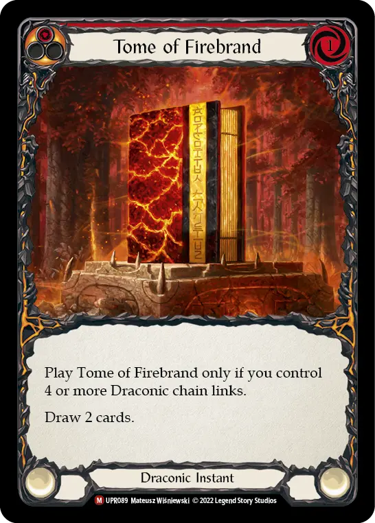 Card: Tome of Firebrand (red)