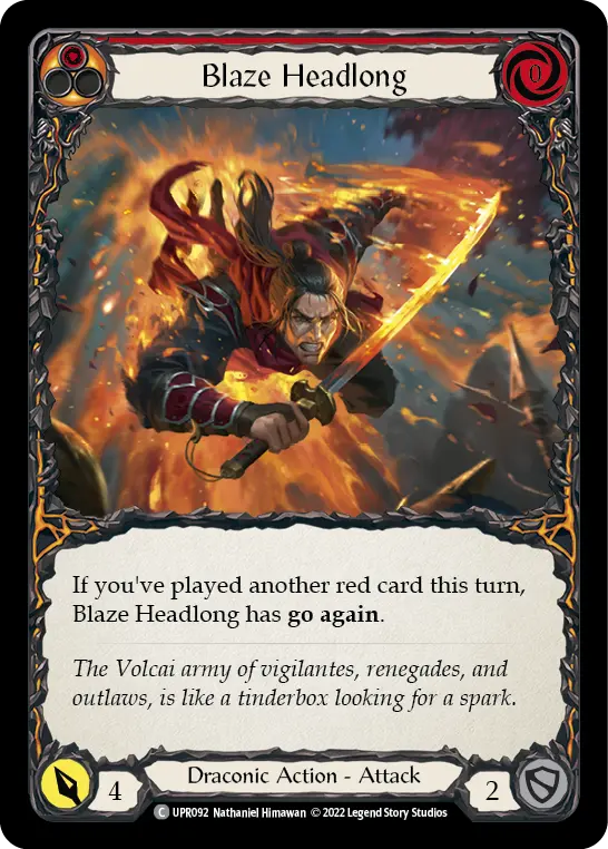 Card: Blaze Headlong (red)