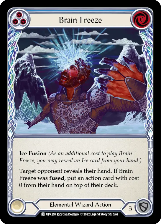 Card: Brain Freeze (blu)