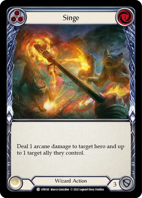 Card: Singe (blu)