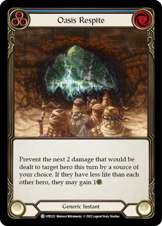 Card: Oasis Respite (blu)