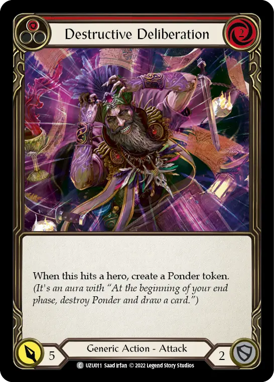 Card: Destructive Deliberation (red)