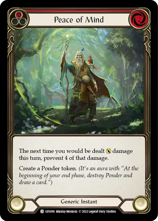 Card: Peace of Mind (red)