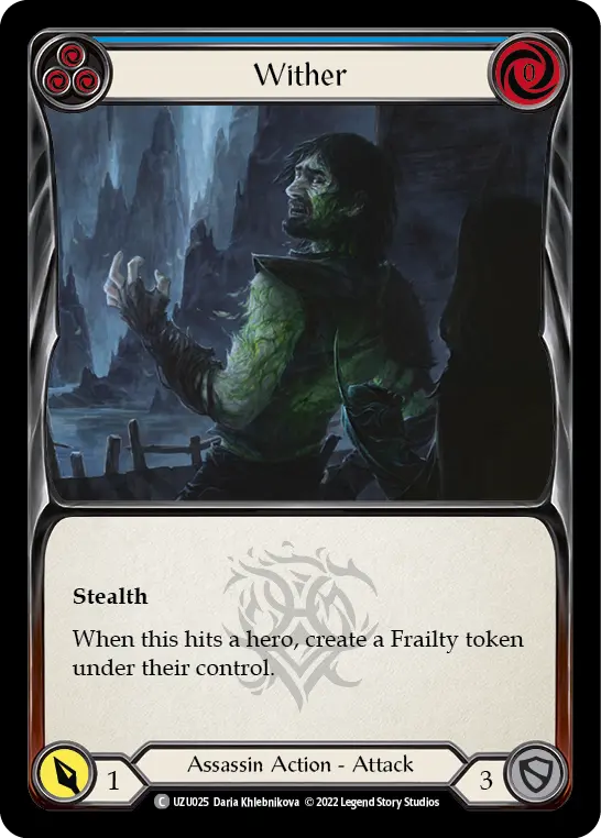 Card: Wither (blu)