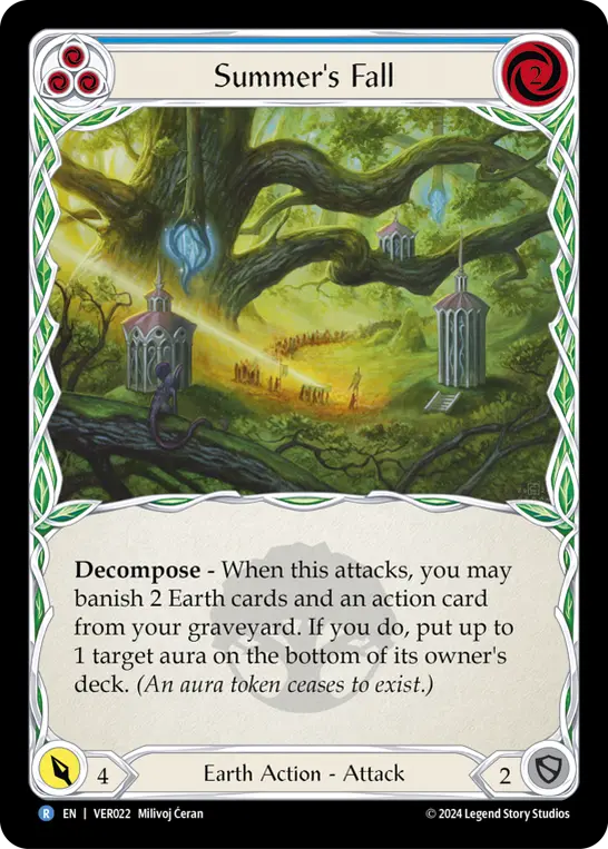 Card: Summer's Fall (blu)